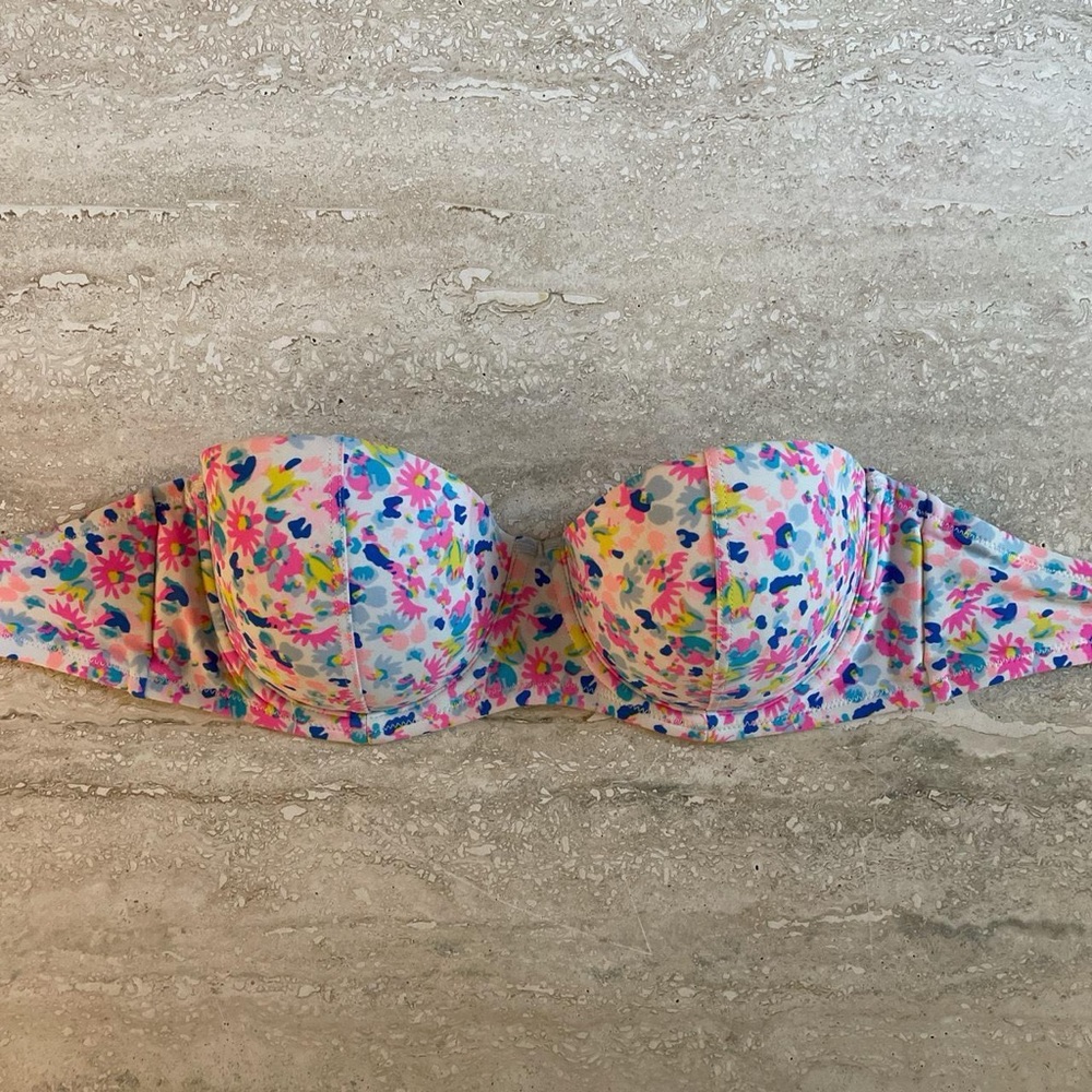 Aerie Multicolor Floral Bikini Top